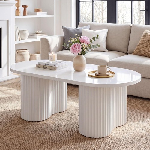 Oval coffee table modern - 47",